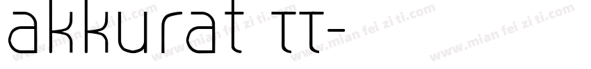 akkurat TT字体转换